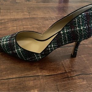 Brand new, size 8, multi fabric heels